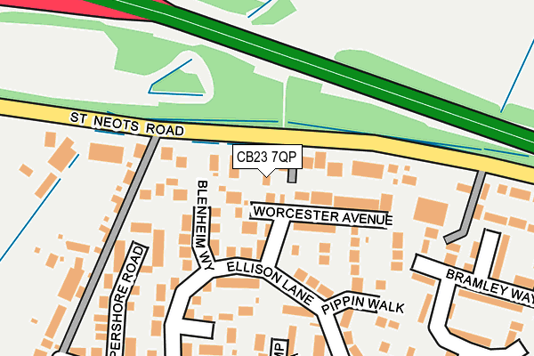 CB23 7QP map - OS OpenMap – Local (Ordnance Survey) CB23 7QP map - OS OpenMap – Local (Ordnance Survey)