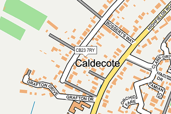 CB23 7RY map - OS OpenMap – Local (Ordnance Survey)