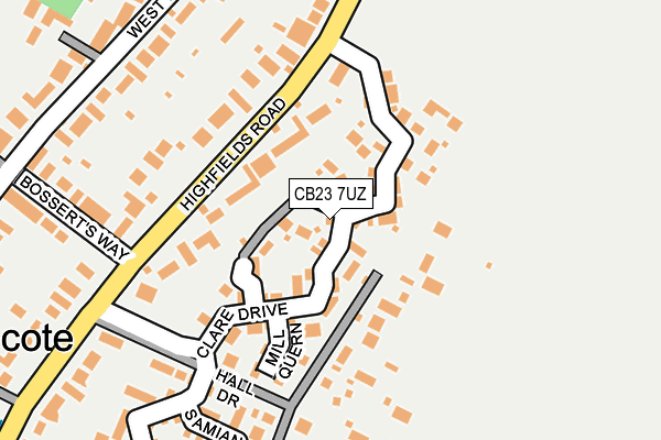 CB23 7UZ map - OS OpenMap – Local (Ordnance Survey) CB23 7UZ map - OS OpenMap – Local (Ordnance Survey)