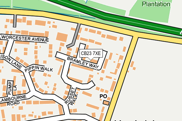 CB23 7XE map - OS OpenMap – Local (Ordnance Survey) CB23 7XE map - OS OpenMap – Local (Ordnance Survey)