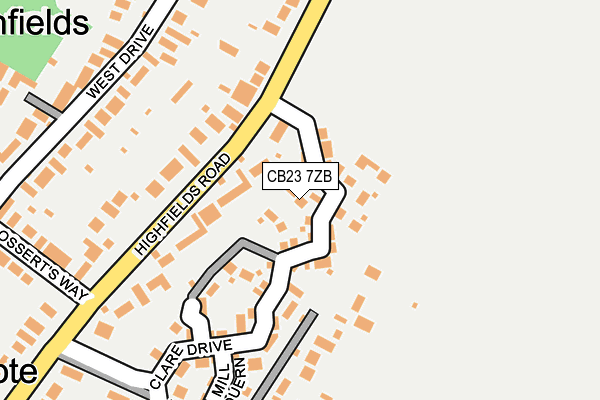 CB23 7ZB map - OS OpenMap – Local (Ordnance Survey) CB23 7ZB map - OS OpenMap – Local (Ordnance Survey)