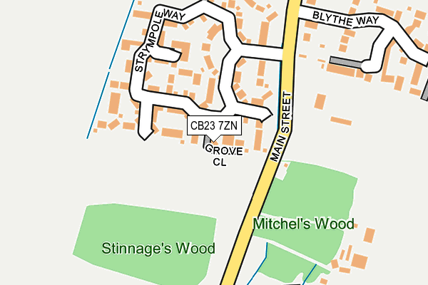 CB23 7ZN map - OS OpenMap – Local (Ordnance Survey) CB23 7ZN map - OS OpenMap – Local (Ordnance Survey)