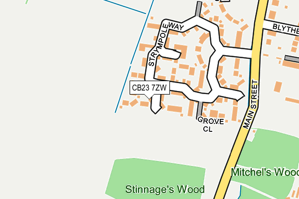 CB23 7ZW map - OS OpenMap – Local (Ordnance Survey) CB23 7ZW map - OS OpenMap – Local (Ordnance Survey)