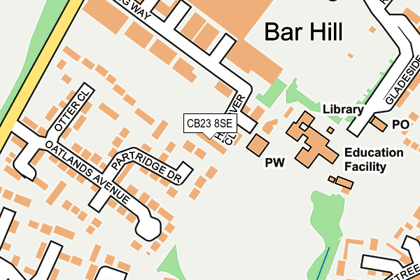 CB23 8SE map - OS OpenMap – Local (Ordnance Survey) CB23 8SE map - OS OpenMap – Local (Ordnance Survey)