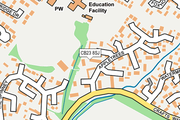 CB23 8SJ map - OS OpenMap – Local (Ordnance Survey) CB23 8SJ map - OS OpenMap – Local (Ordnance Survey)