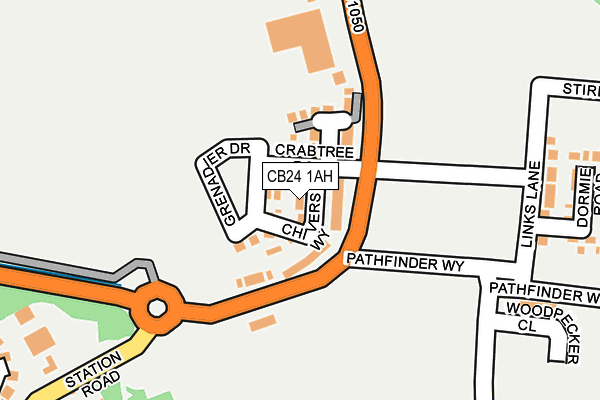 CB24 1AH map - OS OpenMap – Local (Ordnance Survey) CB24 1AH map - OS OpenMap – Local (Ordnance Survey)