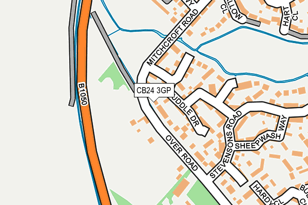 CB24 3GP map - OS OpenMap – Local (Ordnance Survey) CB24 3GP map - OS OpenMap – Local (Ordnance Survey)