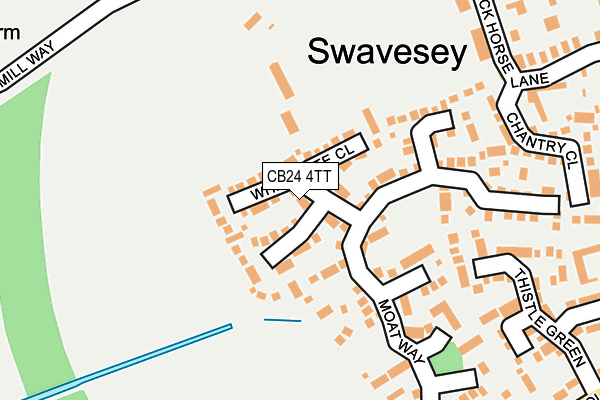 CB24 4TT map - OS OpenMap – Local (Ordnance Survey) CB24 4TT map - OS OpenMap – Local (Ordnance Survey)