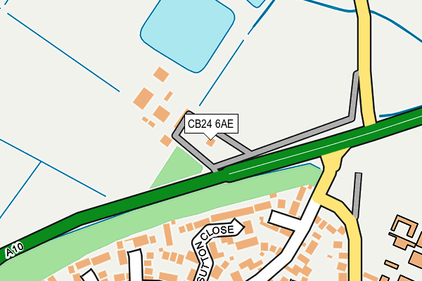 CB24 6AE map - OS OpenMap – Local (Ordnance Survey) CB24 6AE map - OS OpenMap – Local (Ordnance Survey)