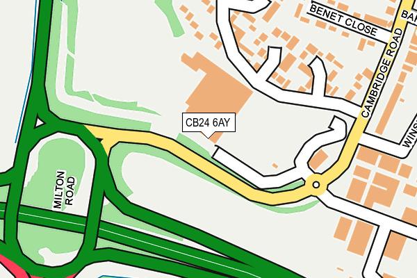 CB24 6AY map - OS OpenMap – Local (Ordnance Survey) CB24 6AY map - OS OpenMap – Local (Ordnance Survey)