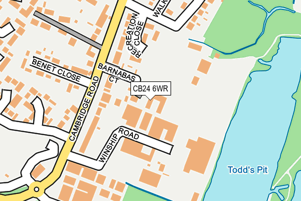 CB24 6WR map - OS OpenMap – Local (Ordnance Survey) CB24 6WR map - OS OpenMap – Local (Ordnance Survey)
