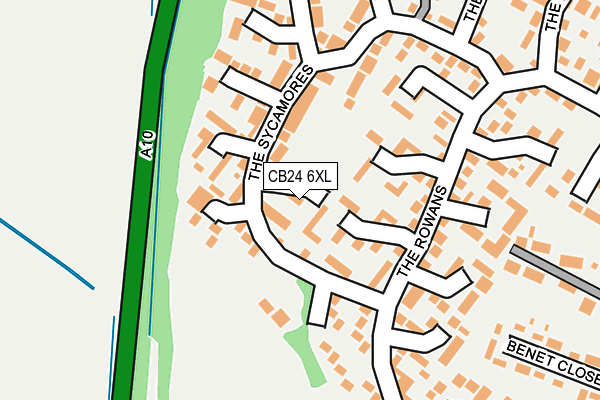 CB24 6XL map - OS OpenMap – Local (Ordnance Survey) CB24 6XL map - OS OpenMap – Local (Ordnance Survey)