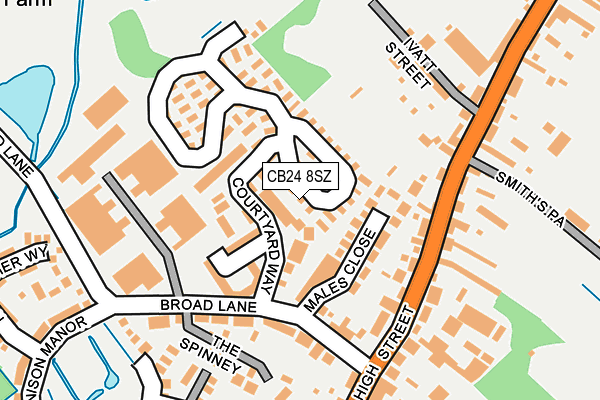CB24 8SZ map - OS OpenMap – Local (Ordnance Survey) CB24 8SZ map - OS OpenMap – Local (Ordnance Survey)