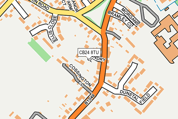 CB24 8TU map - OS OpenMap – Local (Ordnance Survey) CB24 8TU map - OS OpenMap – Local (Ordnance Survey)