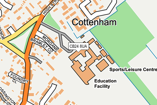 CB24 8UA map - OS OpenMap – Local (Ordnance Survey) CB24 8UA map - OS OpenMap – Local (Ordnance Survey)