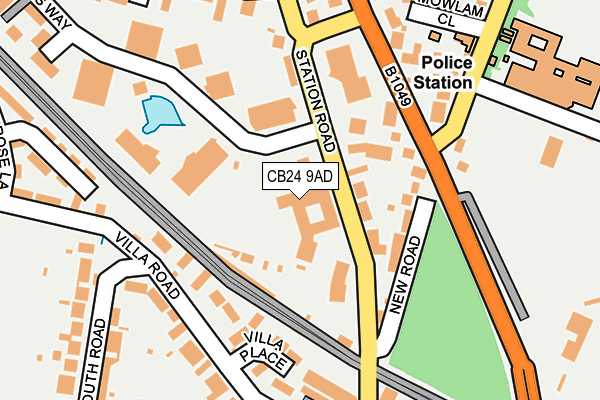 CB24 9AD map - OS OpenMap – Local (Ordnance Survey) CB24 9AD map - OS OpenMap – Local (Ordnance Survey)