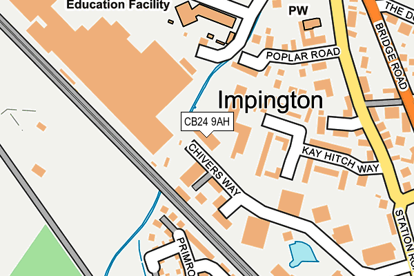 CB24 9AH map - OS OpenMap – Local (Ordnance Survey) CB24 9AH map - OS OpenMap – Local (Ordnance Survey)