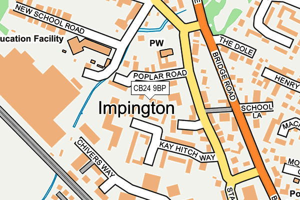 CB24 9BP map - OS OpenMap – Local (Ordnance Survey) CB24 9BP map - OS OpenMap – Local (Ordnance Survey)