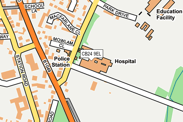 CB24 9EL map - OS OpenMap – Local (Ordnance Survey) CB24 9EL map - OS OpenMap – Local (Ordnance Survey)