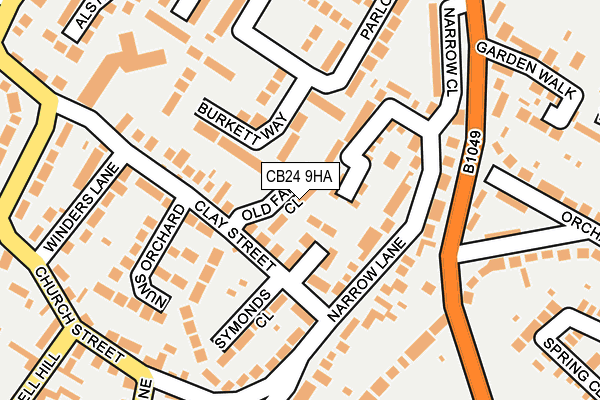 CB24 9HA map - OS OpenMap – Local (Ordnance Survey) CB24 9HA map - OS OpenMap – Local (Ordnance Survey)