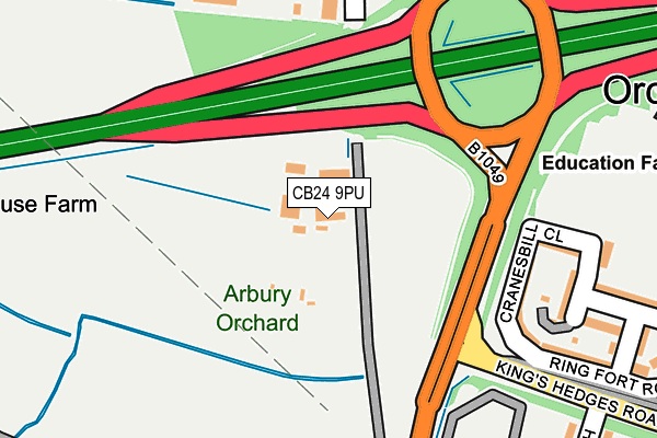 CB24 9PU map - OS OpenMap – Local (Ordnance Survey)