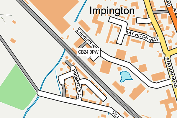 CB24 9PW map - OS OpenMap – Local (Ordnance Survey) CB24 9PW map - OS OpenMap – Local (Ordnance Survey)