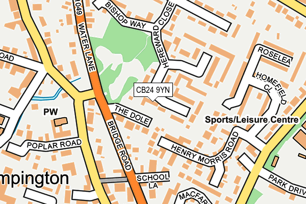 CB24 9YN map - OS OpenMap – Local (Ordnance Survey) CB24 9YN map - OS OpenMap – Local (Ordnance Survey)