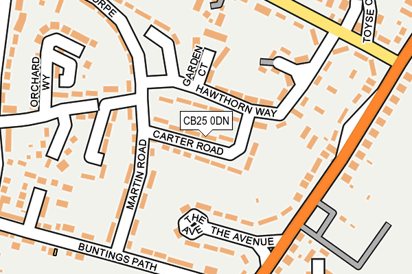 CB25 0DN map - OS OpenMap – Local (Ordnance Survey) CB25 0DN map - OS OpenMap – Local (Ordnance Survey)
