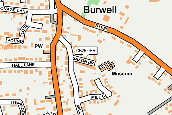 CB25 0HR map - OS OpenMap – Local (Ordnance Survey) CB25 0HR map - OS OpenMap – Local (Ordnance Survey)