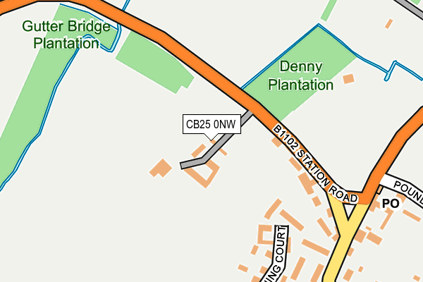 CB25 0NW map - OS OpenMap – Local (Ordnance Survey) CB25 0NW map - OS OpenMap – Local (Ordnance Survey)