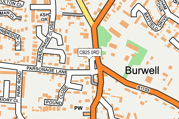 CB25 0RD map - OS OpenMap – Local (Ordnance Survey) CB25 0RD map - OS OpenMap – Local (Ordnance Survey)