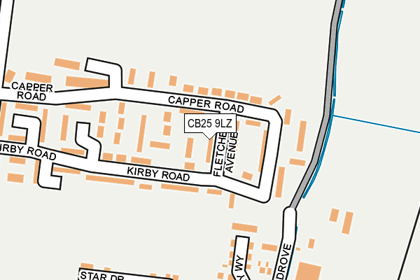 CB25 9LZ map - OS OpenMap – Local (Ordnance Survey) CB25 9LZ map - OS OpenMap – Local (Ordnance Survey)