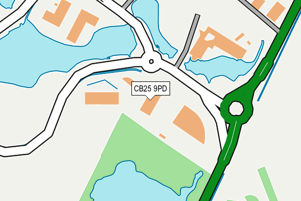 CB25 9PD map - OS OpenMap – Local (Ordnance Survey)