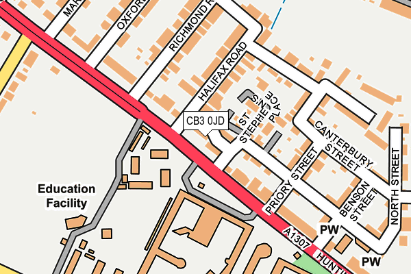 CB3 0JD map - OS OpenMap – Local (Ordnance Survey) CB3 0JD map - OS OpenMap – Local (Ordnance Survey)