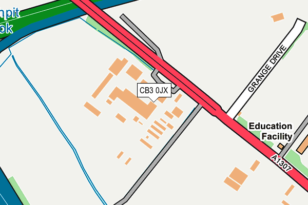 CB3 0JX map - OS OpenMap – Local (Ordnance Survey) CB3 0JX map - OS OpenMap – Local (Ordnance Survey)