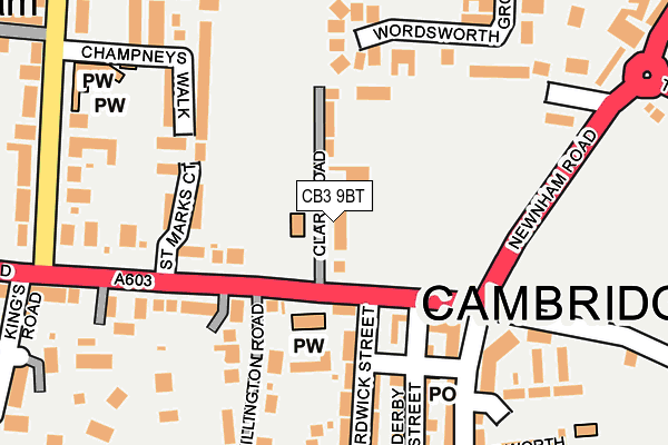 CB3 9BT map - OS OpenMap – Local (Ordnance Survey) CB3 9BT map - OS OpenMap – Local (Ordnance Survey)
