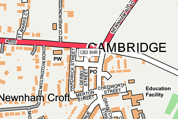 CB3 9HR map - OS OpenMap – Local (Ordnance Survey) CB3 9HR map - OS OpenMap – Local (Ordnance Survey)