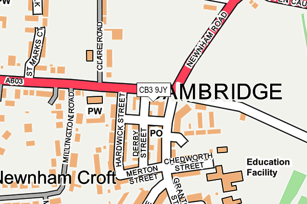 CB3 9JY map - OS OpenMap – Local (Ordnance Survey) CB3 9JY map - OS OpenMap – Local (Ordnance Survey)