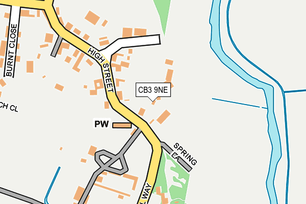 CB3 9NE map - OS OpenMap – Local (Ordnance Survey) CB3 9NE map - OS OpenMap – Local (Ordnance Survey)