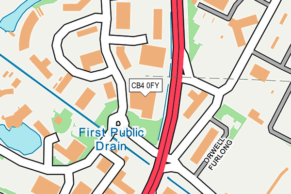 CB4 0FY map - OS OpenMap – Local (Ordnance Survey) CB4 0FY map - OS OpenMap – Local (Ordnance Survey)