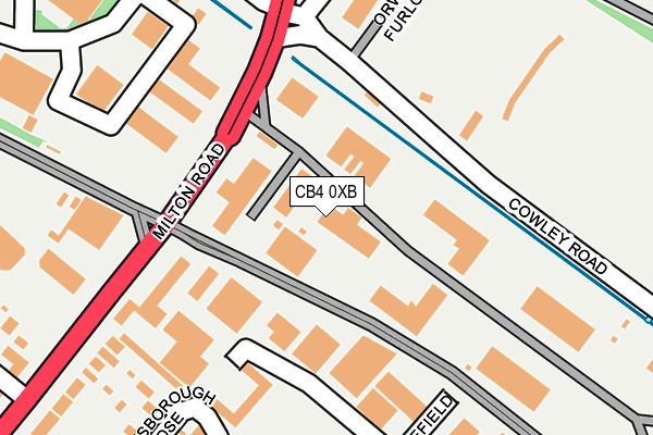 CB4 0XB map - OS OpenMap – Local (Ordnance Survey) CB4 0XB map - OS OpenMap – Local (Ordnance Survey)