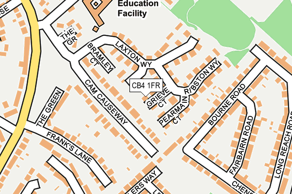 CB4 1FR map - OS OpenMap – Local (Ordnance Survey) CB4 1FR map - OS OpenMap – Local (Ordnance Survey)