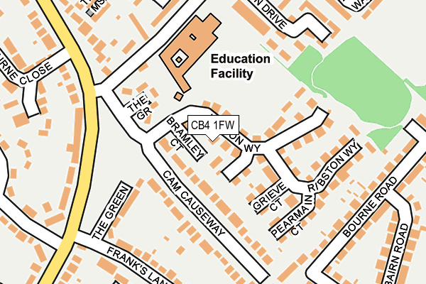 CB4 1FW map - OS OpenMap – Local (Ordnance Survey) CB4 1FW map - OS OpenMap – Local (Ordnance Survey)