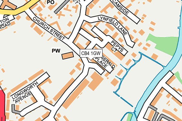 CB4 1GW map - OS OpenMap – Local (Ordnance Survey) CB4 1GW map - OS OpenMap – Local (Ordnance Survey)
