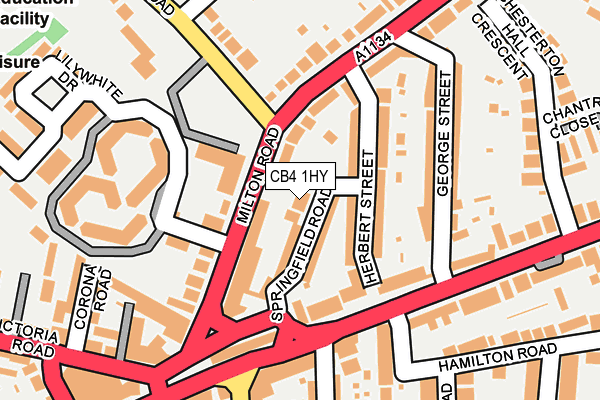 CB4 1HY map - OS OpenMap – Local (Ordnance Survey) CB4 1HY map - OS OpenMap – Local (Ordnance Survey)