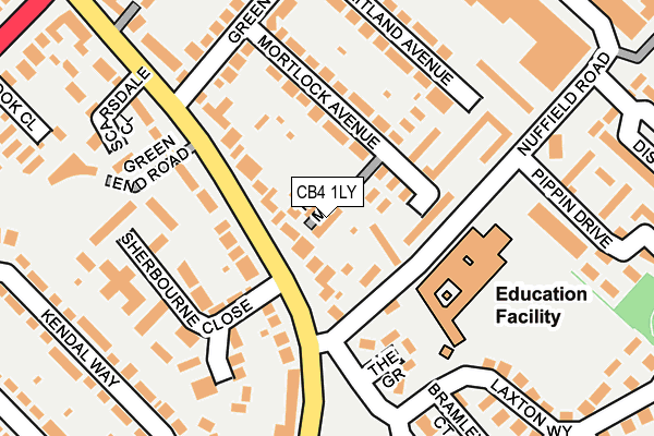 CB4 1LY map - OS OpenMap – Local (Ordnance Survey) CB4 1LY map - OS OpenMap – Local (Ordnance Survey)