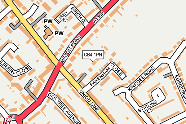 CB4 1PN map - OS OpenMap – Local (Ordnance Survey) CB4 1PN map - OS OpenMap – Local (Ordnance Survey)