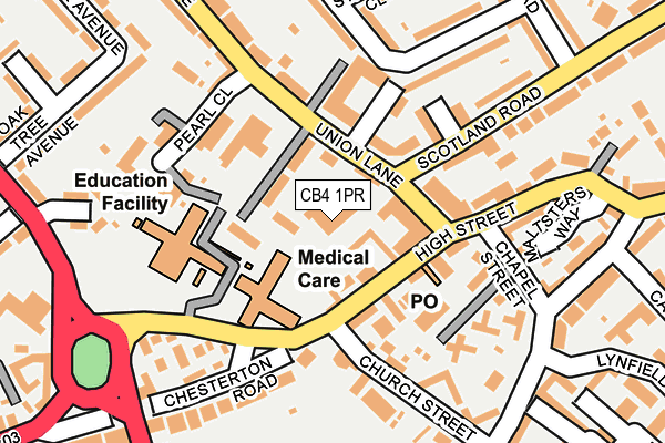 CB4 1PR map - OS OpenMap – Local (Ordnance Survey) CB4 1PR map - OS OpenMap – Local (Ordnance Survey)