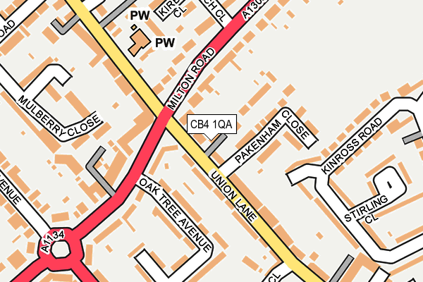 CB4 1QA map - OS OpenMap – Local (Ordnance Survey) CB4 1QA map - OS OpenMap – Local (Ordnance Survey)
