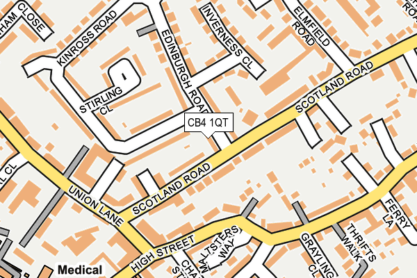 CB4 1QT map - OS OpenMap – Local (Ordnance Survey) CB4 1QT map - OS OpenMap – Local (Ordnance Survey)